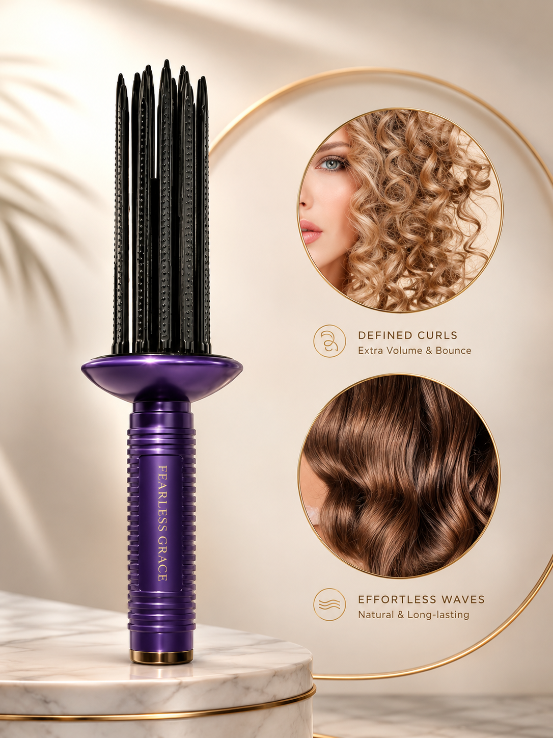 VelvetCurl – Volume & Wave Styling Brush