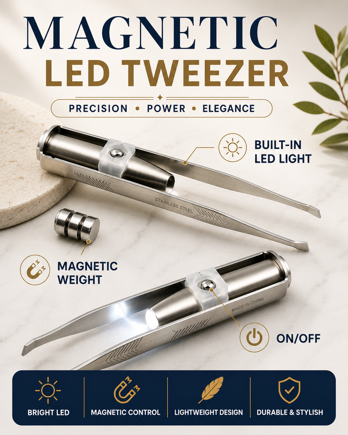 GlowGrip – Magnetic LED Tweezer