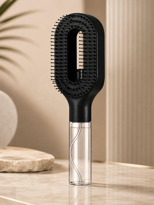 DewBrush – 2-in-1 Misting Detangle & Style Brush