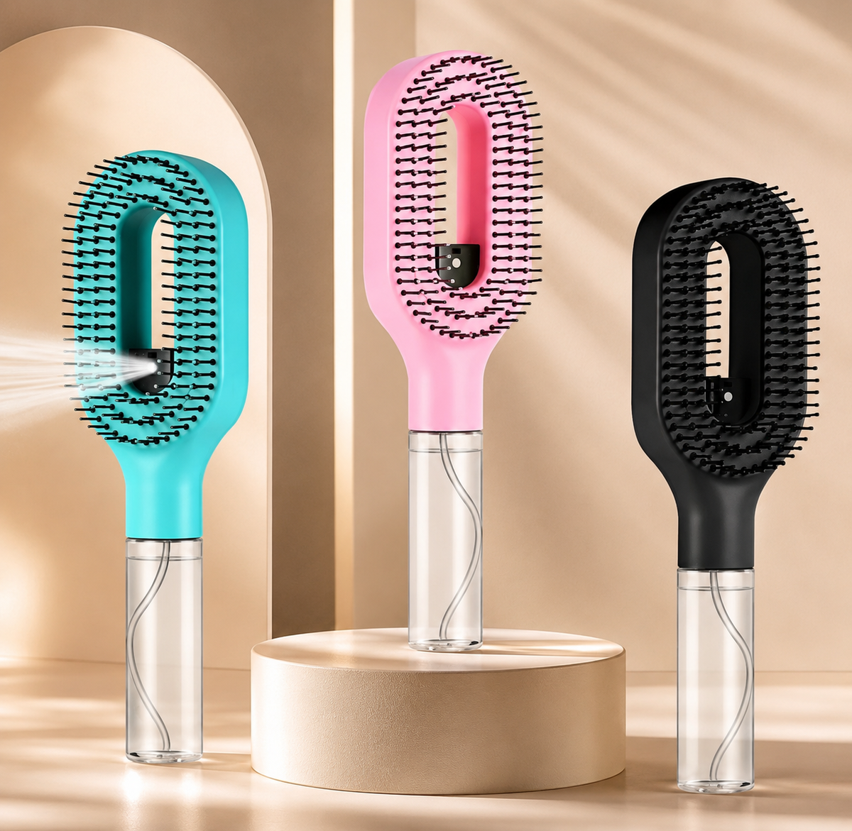 DewBrush – 2-in-1 Misting Detangle & Style Brush
