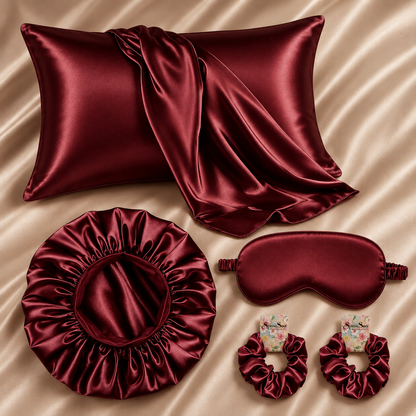 DreamSatin – 5-Piece Satin Look Sleep Set