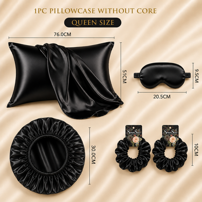 DreamSatin – 5-Piece Satin Look Sleep Set