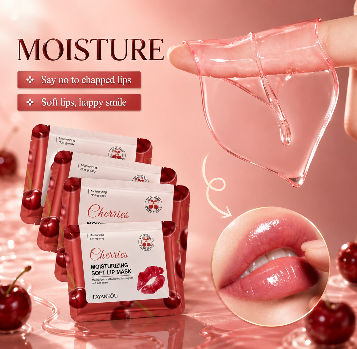 CherryKiss – Cherry Lip Mask (10-Pack)