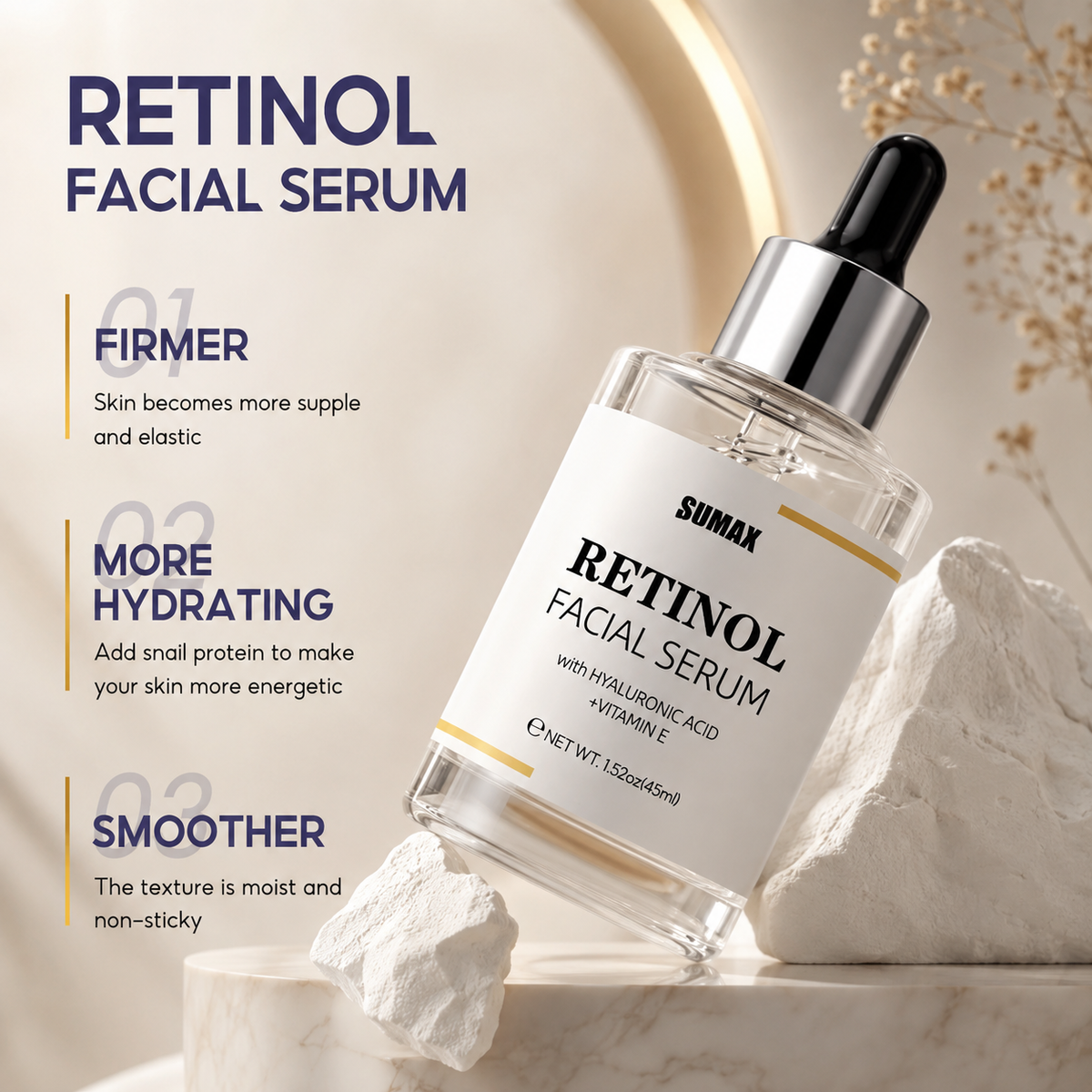 GlowCode Retinol Facial Serum - Benefits: Firmer, More Hydrating, Smoother