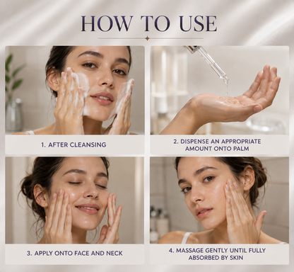 GlowCode Retinol Facial Serum - How to use 4-step guide