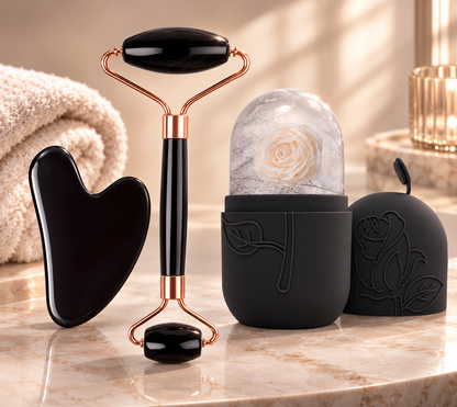ObsidianRose – Facial Roller & Gua Sha Luxury Set