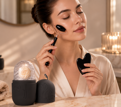 ObsidianRose – Facial Roller & Gua Sha Luxury Set