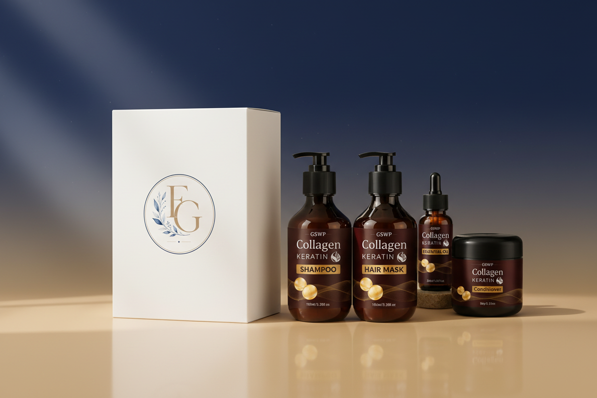 Fearless Grace Collagen Keratin Hair Care Set Packaging